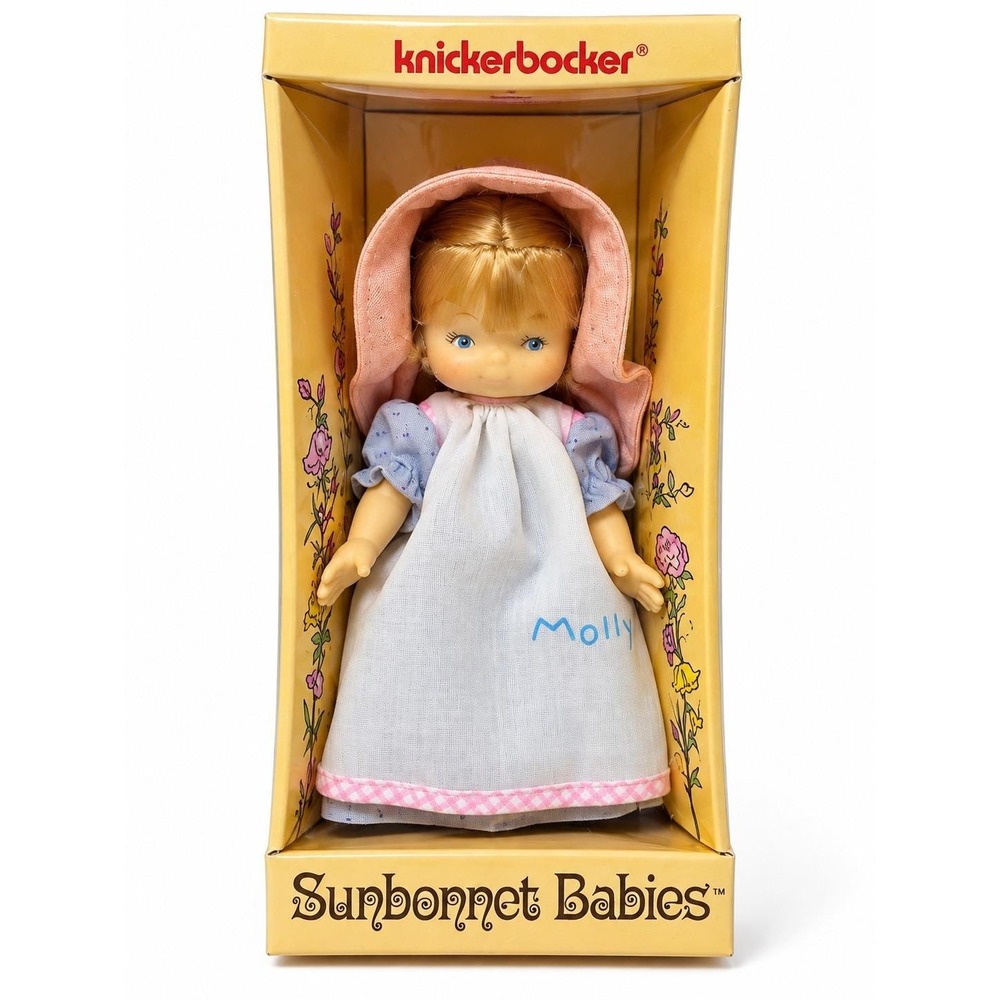 1975 Knickerbocker Sunbonnet Babies Molly Doll 7" Original Box 9855 Vintage